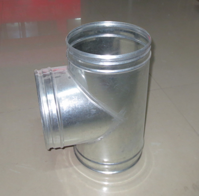 白铁皮t三通排烟管排气扇换气扇浴霸排气排风管三通接头100400mm