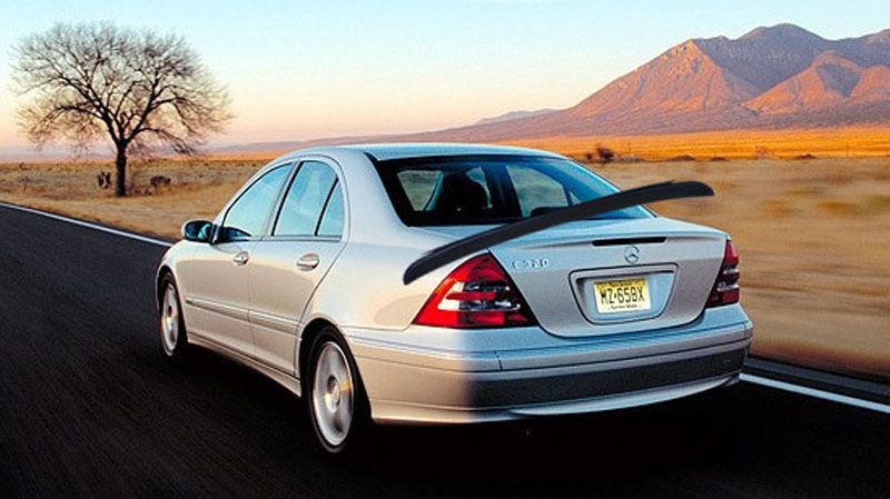 奔驰slk级r171车c级w203车尾翼定风翼 改装配件pu材质