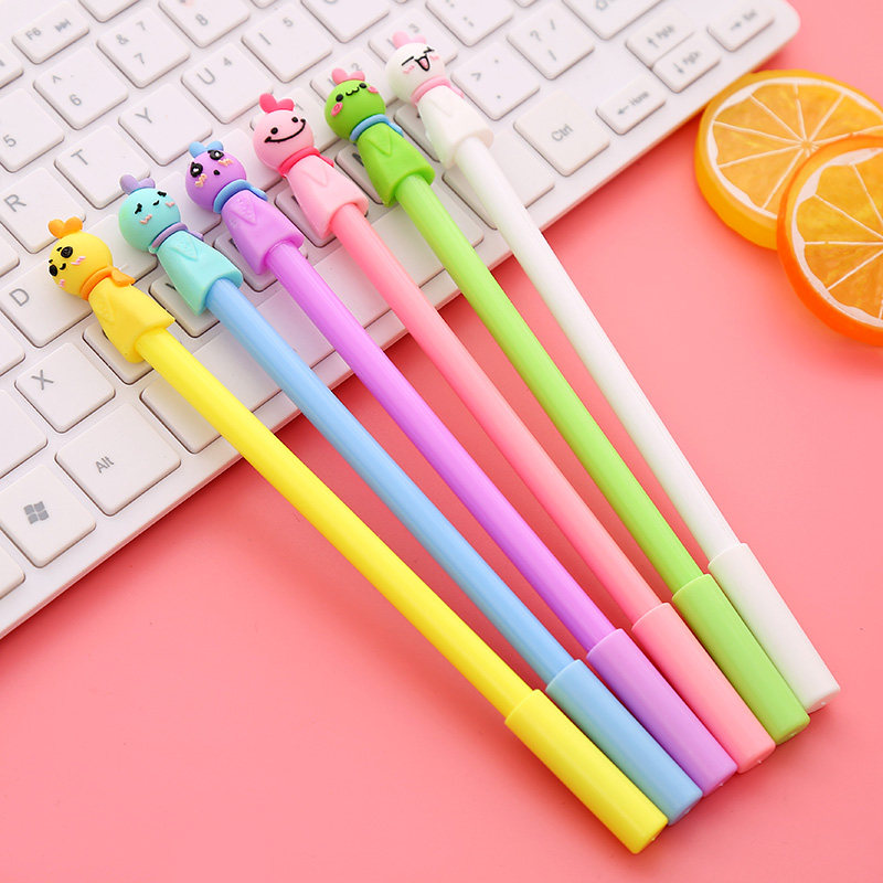 可爱娃娃中性笔黑色笔芯写字笔卡通创意文具学生学习用品学生用