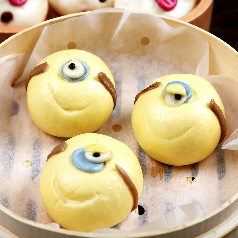 儿童早餐 小黄来啦 零食点心趣味糕点 小黄人奶黄包 整盒10枚装