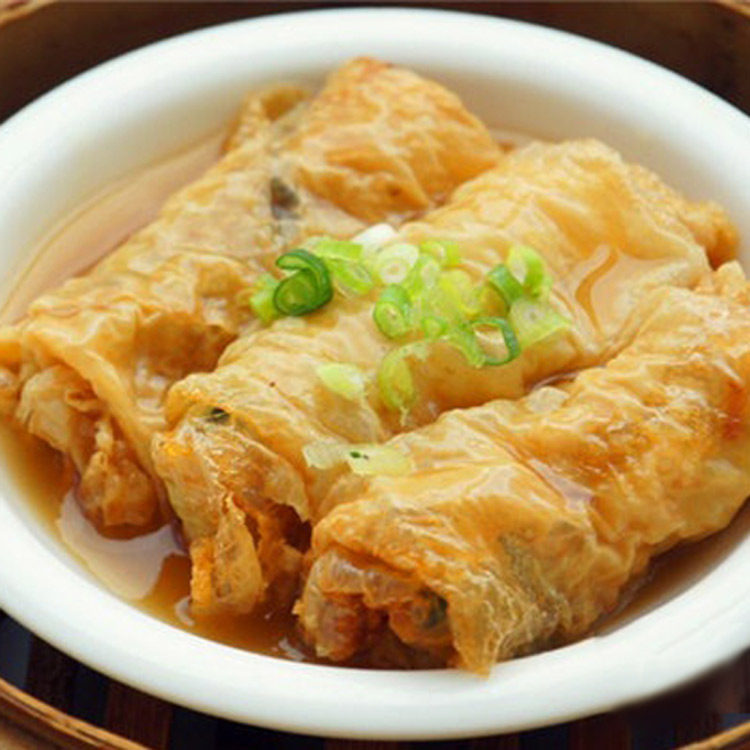 金城肉丝腐皮卷5只约175克 鲜竹卷 港式下午茶 火锅点心油炸适宜