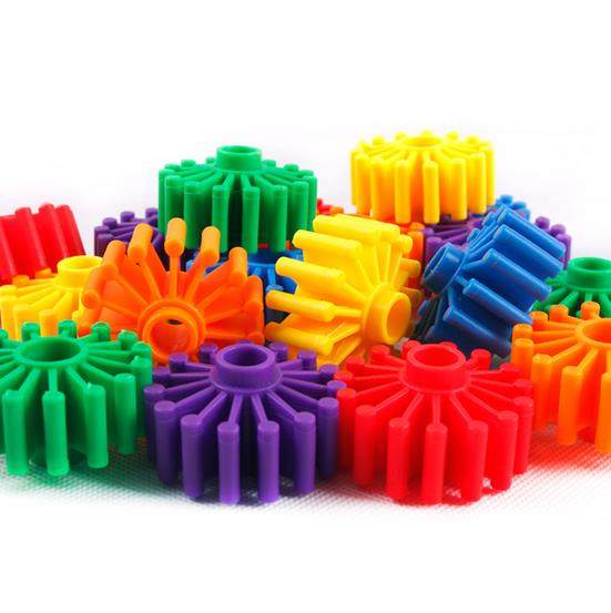 正品超值多款塑胶齿轮积木 童趣塑料益智玩具 拼装拼插多花色积木