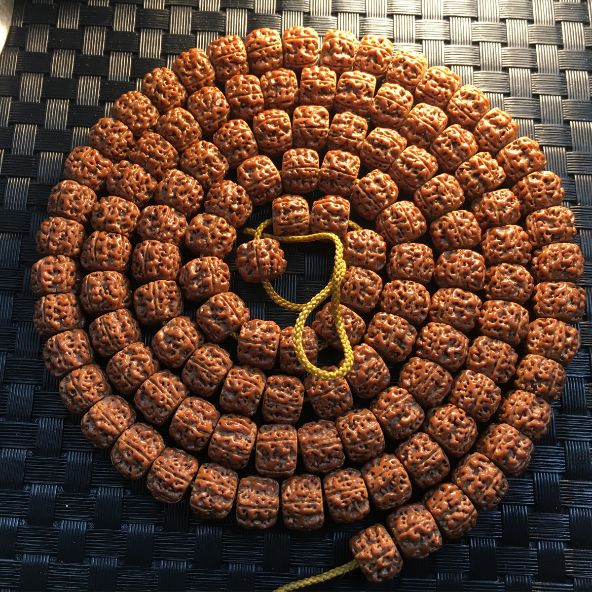 【一物一图】向暖藏式双龙爆肉盘龙纹小金刚菩提108深度清理包浆