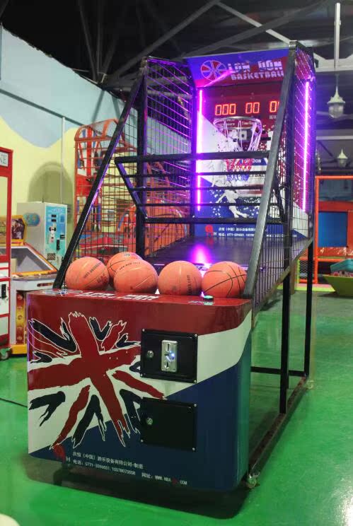 球馆投篮机篮球机投币儿童电玩游乐设备健身家用豪华投球机成人_双氙