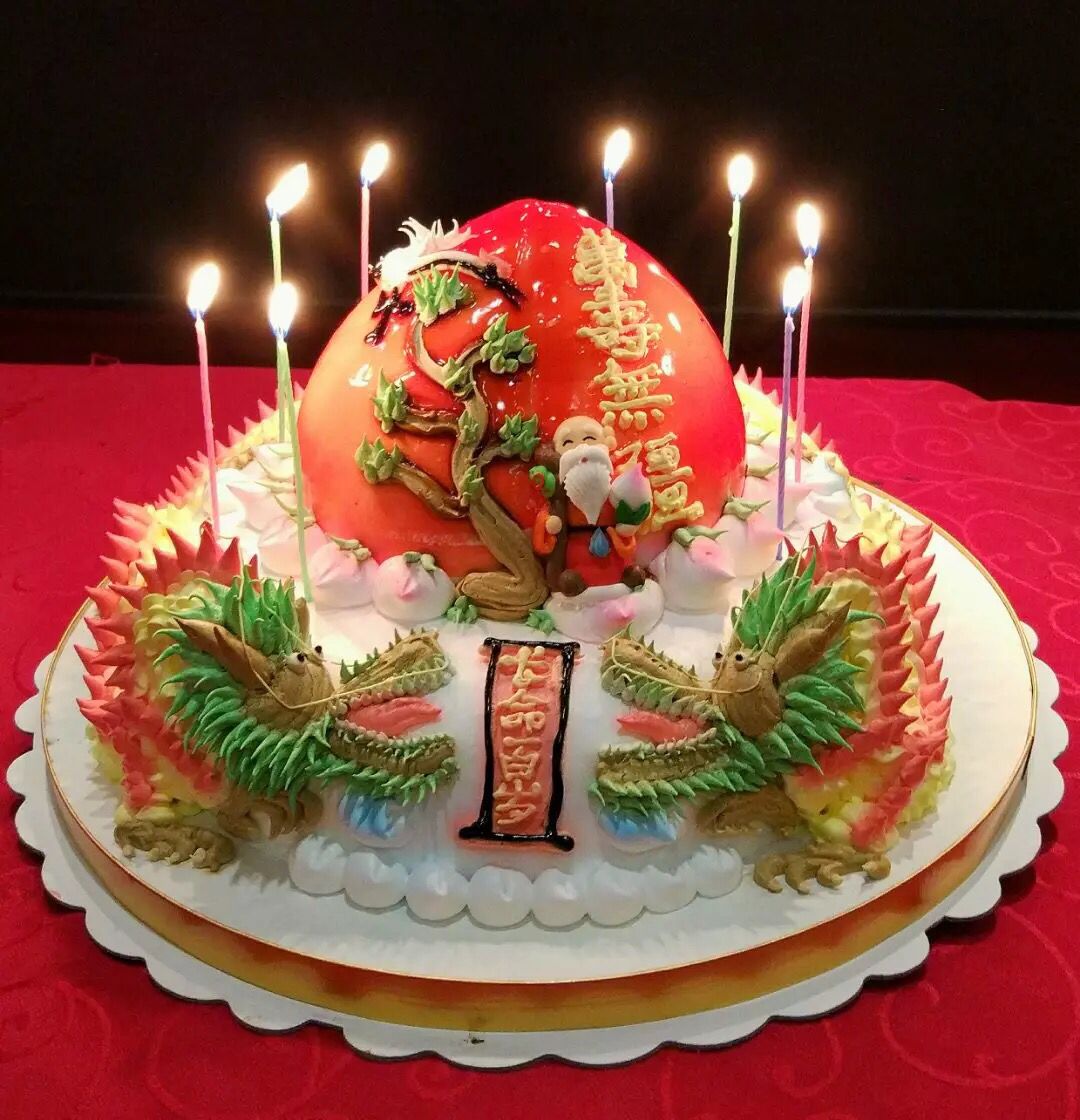 上海爸爸妈妈爷爷奶奶双层祝寿老人过寿寿星生日蛋糕同城配送