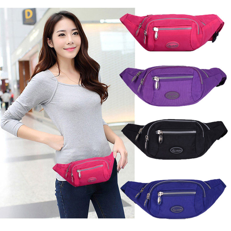 尼龙防水运动腰包女多功能收银包跑步手机小腰包女士2017韩版潮小
