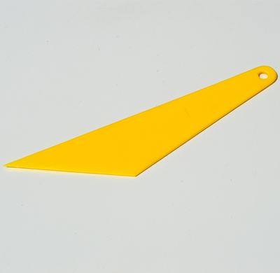 黄色斜边大刮板汽车贴膜工具耐高温烤膜硬刮板太阳膜改色膜专用刮