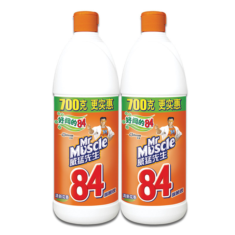 【天猫超市】威猛先生多功能 84除菌液 700g*2瓶 清新花香味