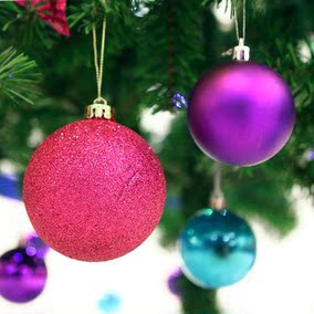 圣诞节装饰用品圣诞球 彩球圣诞树挂件节日商场店面吊顶装饰挂件