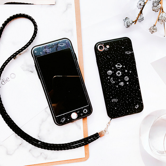 情侣iphone7/6s手机壳苹果7plus全屏钢化玻璃膜6s软膜6plus保护套