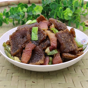 湖北利川农家特产高山土猪烟熏后腿肉500g二道元尾腊肉腊肉