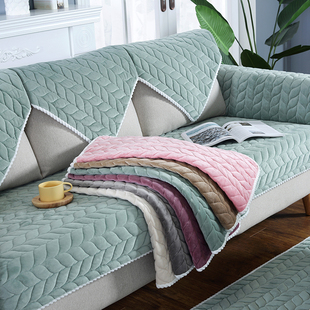 冬季沙发垫新款超柔短毛绒欧式客厅简约现代防滑沙发巾沙发套定做