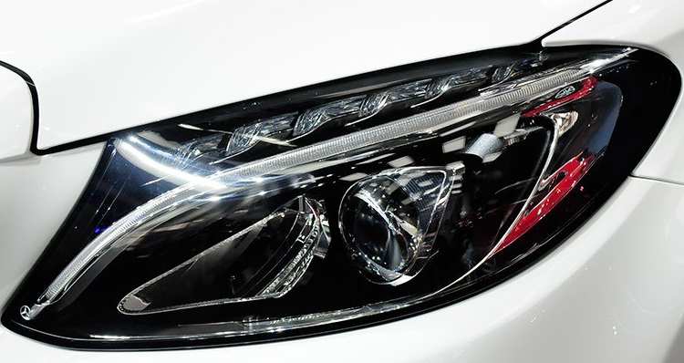 奔驰c级led大灯总成c180l c200l w205原装高配随动大灯波波改灯