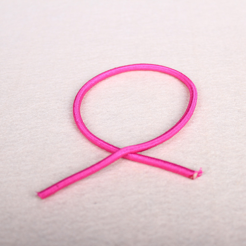 扎头发橡皮筋儿童长发绳高弹力黑色彩色长头绳松紧带手工diy发圈