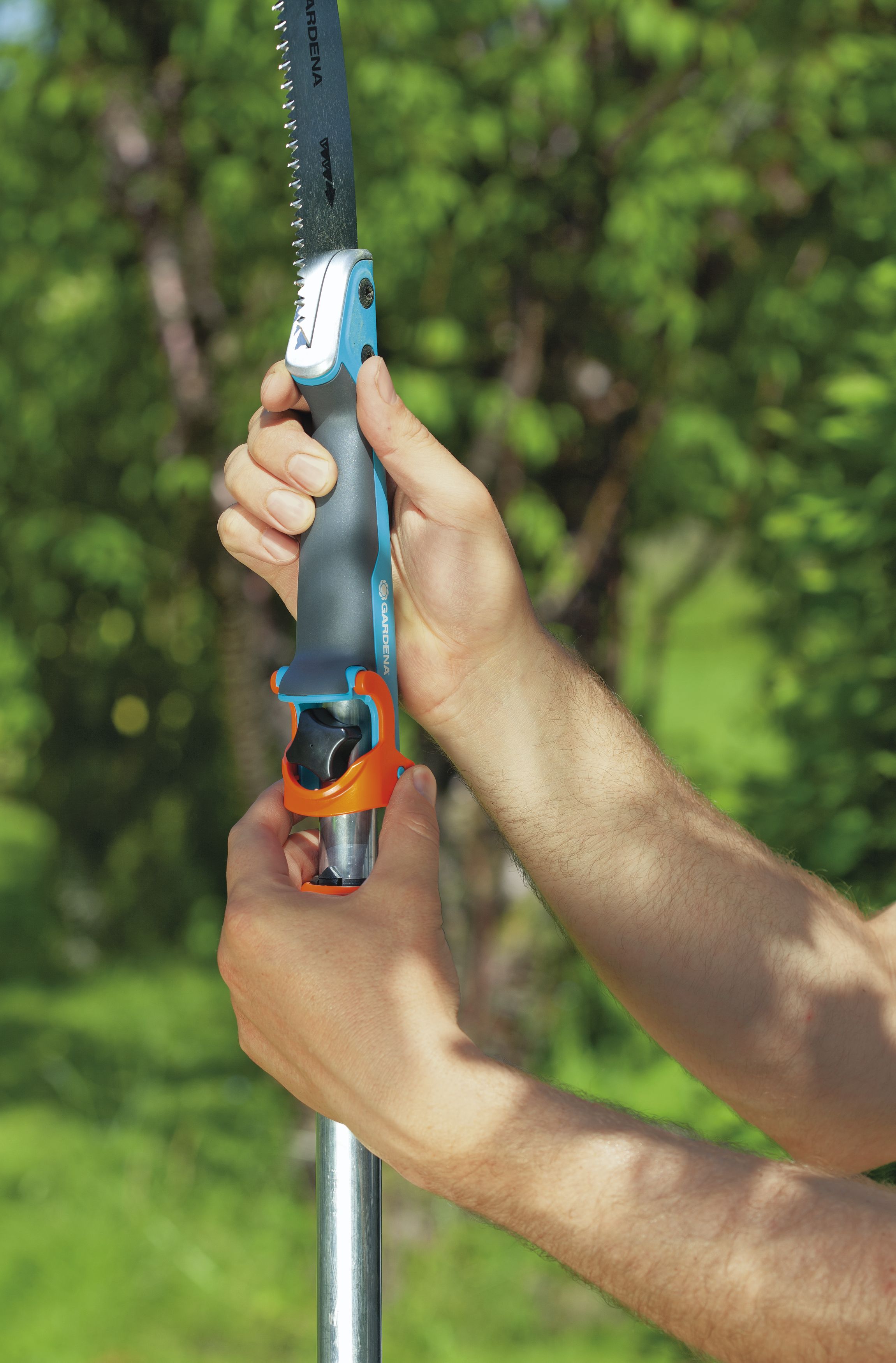 德国进口嘉丁拿 快速省力切割 淬硬钢锯园林园艺锯子 树木高枝锯