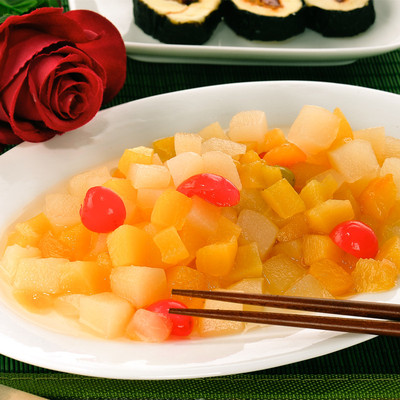 出口品质新鲜糖水什锦罐头425g杂果罐头一箱12罐包邮