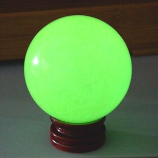 天然冰洲石 *夜明珠*夜光球* 直径约75mm 送底座