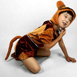 小猴子演出服 儿童角色扮演服装 可爱动物造型舞蹈服 卡通表演服