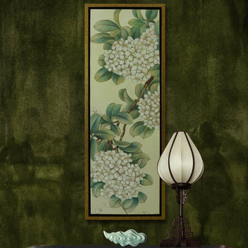 手绘画作】后现代油画中式工笔花鸟风格装饰画春华