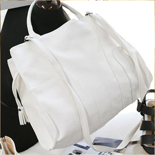 女包 韩国代购2014夏季新款女包 白色单肩斜跨手提大包包 韩版白色