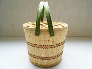 竹子制品批发大闸蟹包装篮水果篮草莓篮天然环保手工竹编筐竹篓子