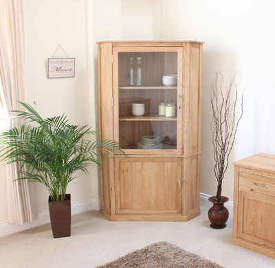 霸慕豪私 纯美国白橡木六角展示柜酒柜书柜 带玻璃门