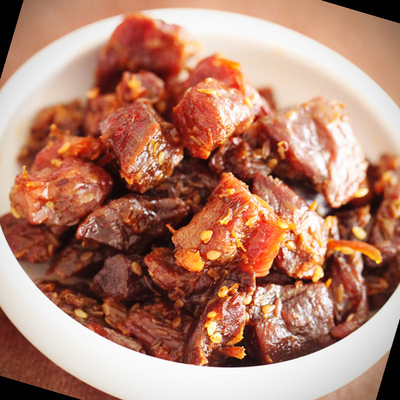 内蒙古牛肉干香辣小块牛肉干 草原旭日麻辣牛肉 500g特产筋头巴脑