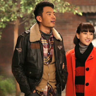 团圆饭宋一达李光洁同款皮衣皮夹克机车服空军服飞行员夹克男真皮