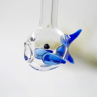 drink a like fish 可耐热手工玻璃吸管 创意可爱小鱼吸管(多色)