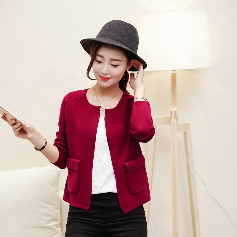 拼一回 女装 2017新品春秋女外套女短款开衫薄外套修身显瘦韩版外搭