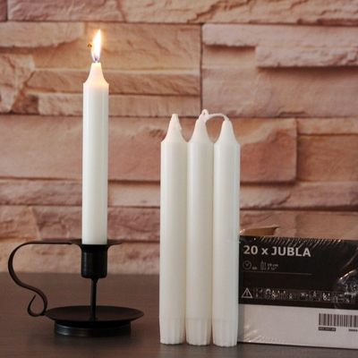 宜家正品枝形杆蜡细蜡烛白色直径2.3cm长19cm 多种烛台适用单支价