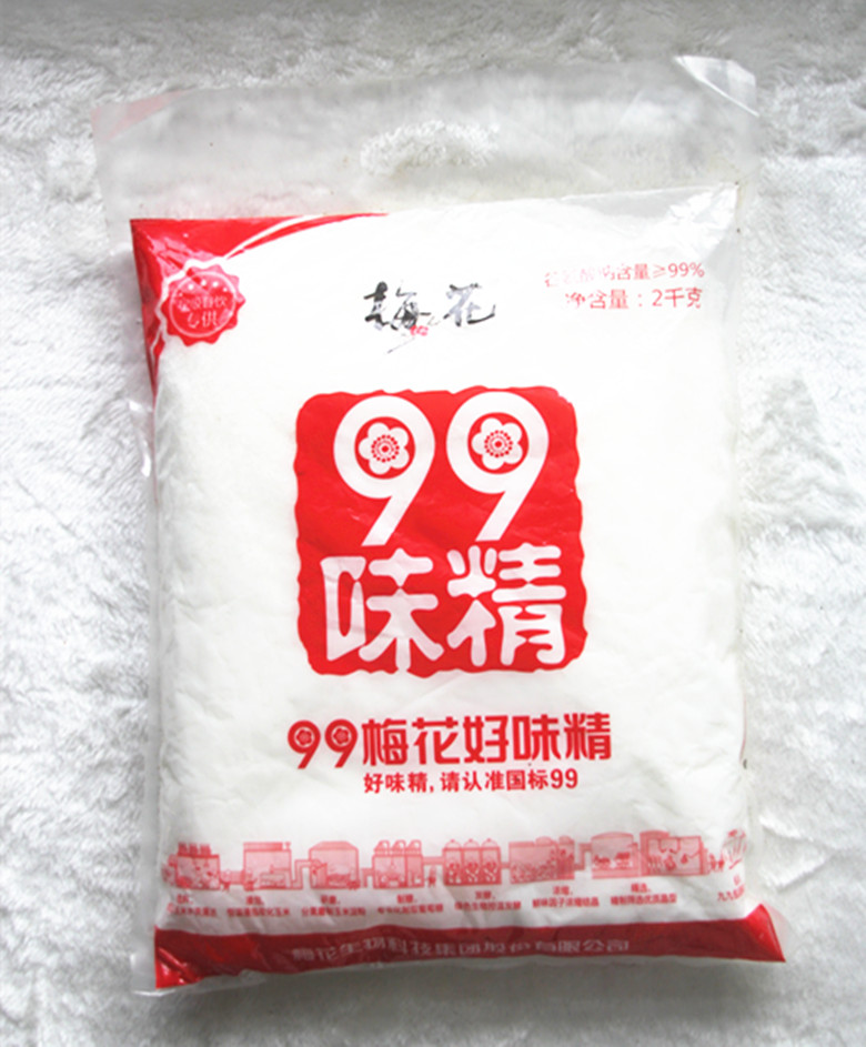 1包全国包邮多省 正品保证 梅花99味精2kg无盐味精炒菜凉拌