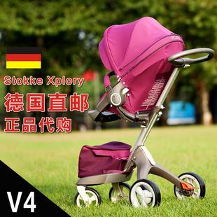 推车 德国直邮 xplory stokke v4 婴儿推车 婴童车 轻便 可躺可坐