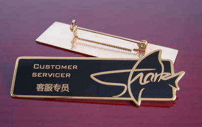 订做金属高档工号牌胸牌名字牌酒店号码名字牌定制员工牌工号牌