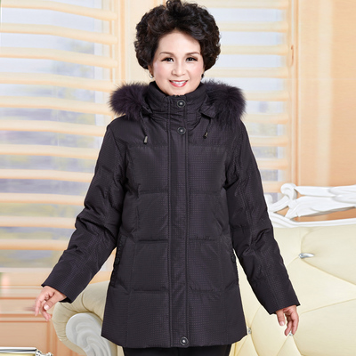 [新年价] 中老年羽绒服女装短款 大码冬装加厚妈妈装老年人奶奶外套60