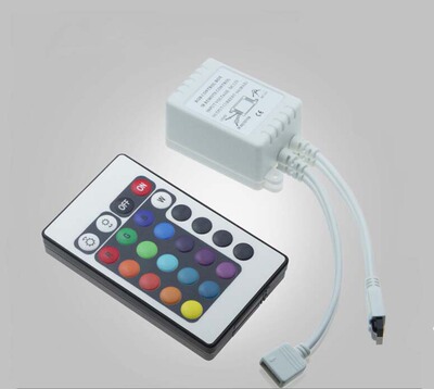 led灯带12v24键rgb渐变七彩灯条控制器 红外无线遥控器 24键 44键