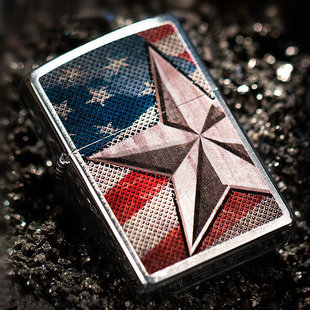 国旗 美国zippo打火机 24764 锻纱美国旗自由之鹰 新款正品 正版防风