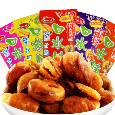 口水娃兰花豆蚕豆 烤肉味/五香/香辣/牛肉味 休闲零食品 30g*20包