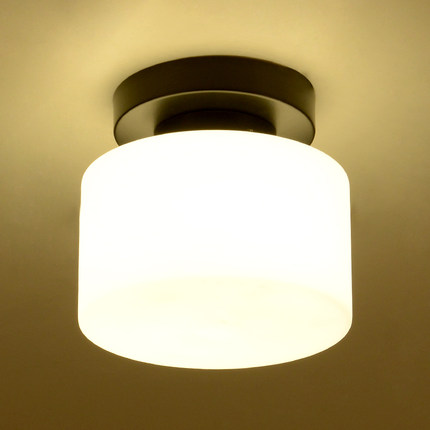 简约过道灯走廊灯单头阳台灯北欧门厅小吸顶灯玄关灯现代中式原木_7折