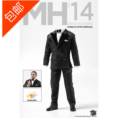 zcwo 1/6 mens hommes mh14 特务西服套装 憨豆特工憨豆先生