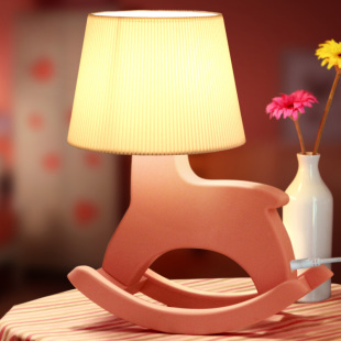 台灯 可调光小木马台灯 可爱卡通灯具创意个性生日结婚礼物 卧室
