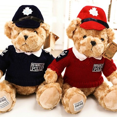 英国伦敦皇家警察泰迪熊公仔绅士可爱珍藏版毛衣泰迪熊teddybear