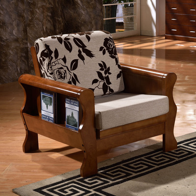 全实木沙发床中式小户型可翻折两用宜家橡木沙发客厅组合婚房家具