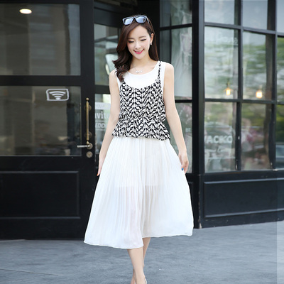 2015夏装新款波西米亚连衣裙海边度假沙滩裙雪纺中长裙女印花裙子