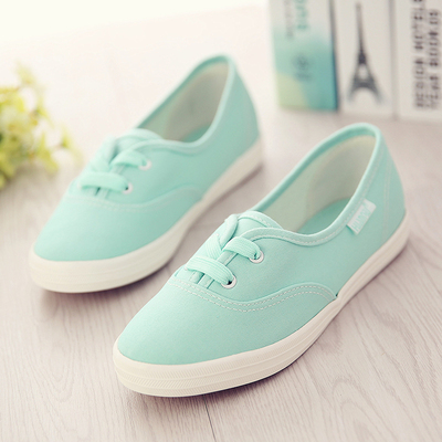 浅口糖果色帆布鞋