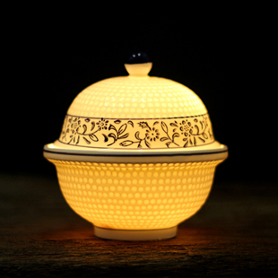 景德在陶瓷炖盅汤煲盅带盖陶瓷青花盅碗酒店用瓷双耳高档迷你瓷盅