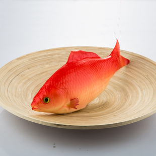 仿真红色锦鲤假鱼类动物标本拍摄影视写生道具样板房鱼缸橱窗装饰