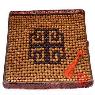 汽车小方垫手编野生桃核坐垫桃胡坐垫珠子座垫方垫辟邪桃木垫凉垫