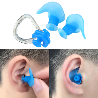 专业游泳耳塞防水硅胶防水中耳炎成人洗澡儿童男女游泳耳塞送鼻夹