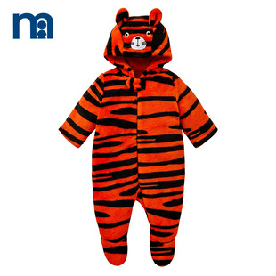 连体衣 婴儿连帽连体衣小老虎造型连体睡衣 mothercare英国